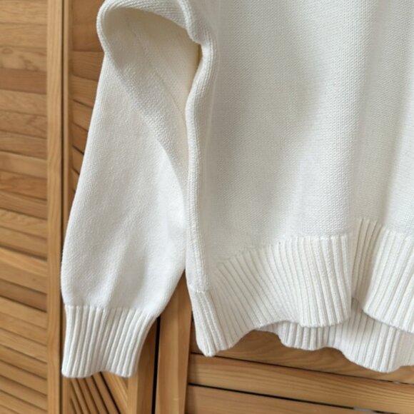 Like New Quince 100% Organic Cotton Boyfriend Crew S Ivory - Picture 8 of 8